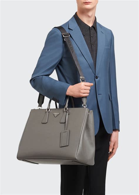 prada men's saffiano bag|Prada saffiano shopping bag.